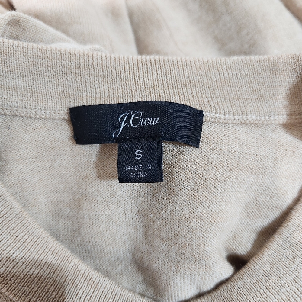 J CREW Fine Knit Merino Wool Jackie Sweater Cardigan with Rose Sequins (S) - Picture 9 of 12